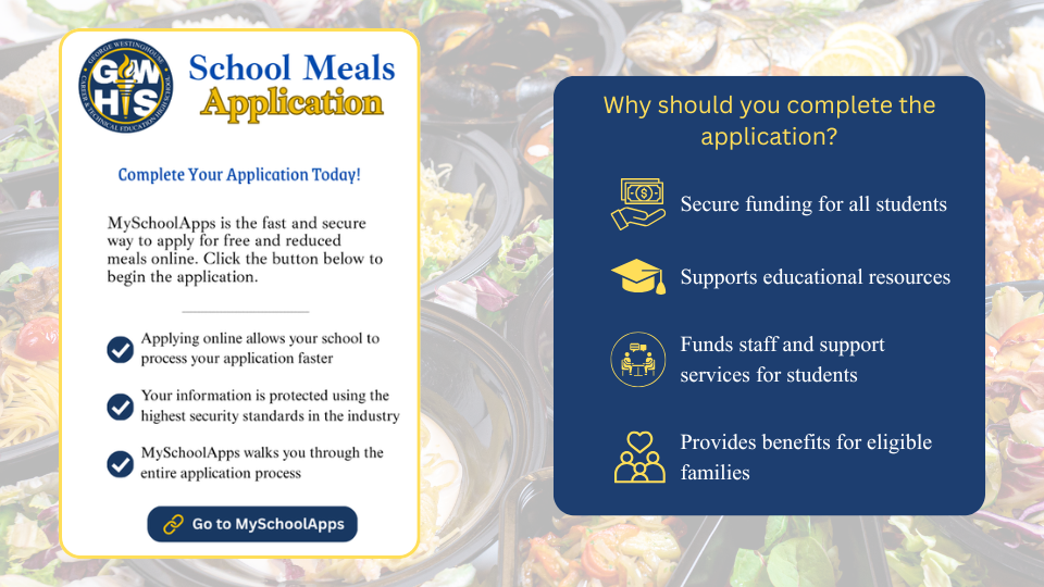 school meals application flyer large